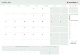 Calendrier Janvier 2026 avec semaine