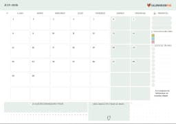 Calendrier juin 2026 avec semaine