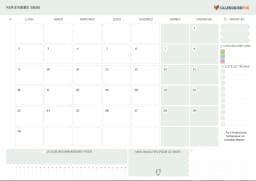 Calendrier novembre 2026 avec semaine