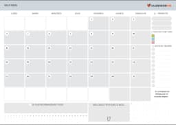Calendrier mai 2026 avec Notes