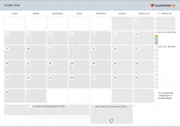 Calendrier mars 2026 avec Notes
