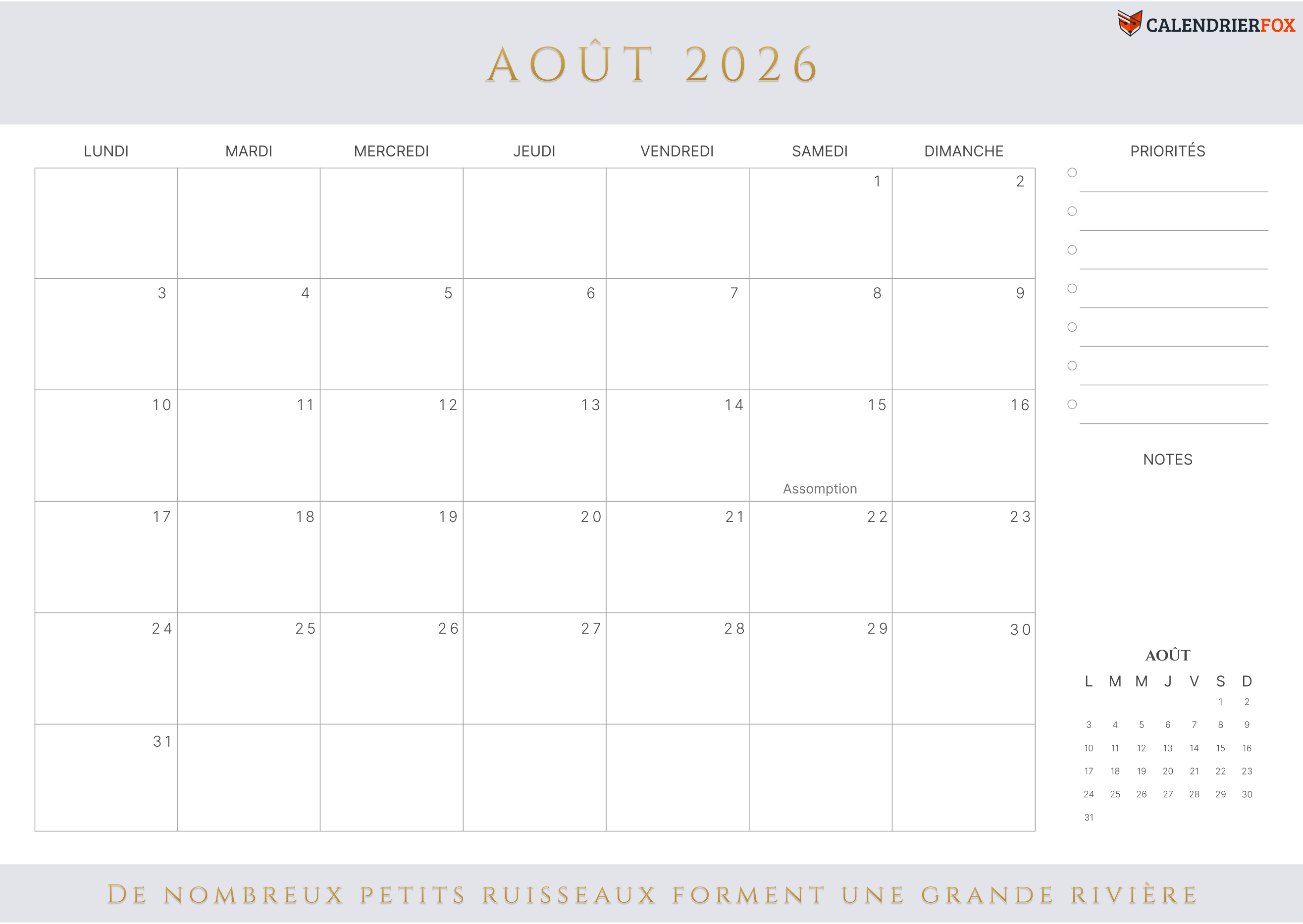 Calendrier Ao t 2026 Imprimer PDF Gratuit calendrier-ao-t-2026-imprimer-pdf-gratuit